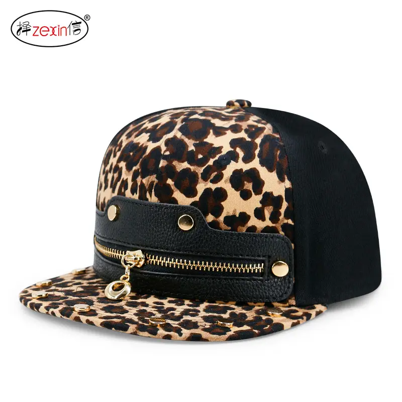 Leopard Print Zipper Cap for Men Women Summer Wear - Image 4