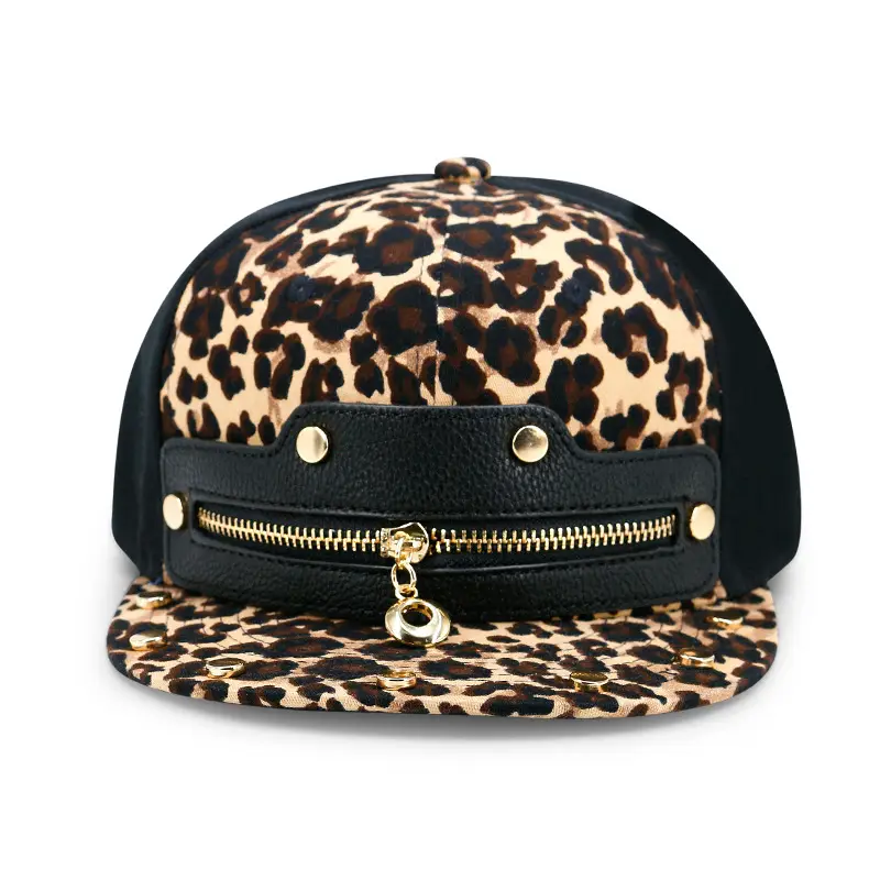Leopard Print Zipper Cap for Men Women Summer Wear - Image 7