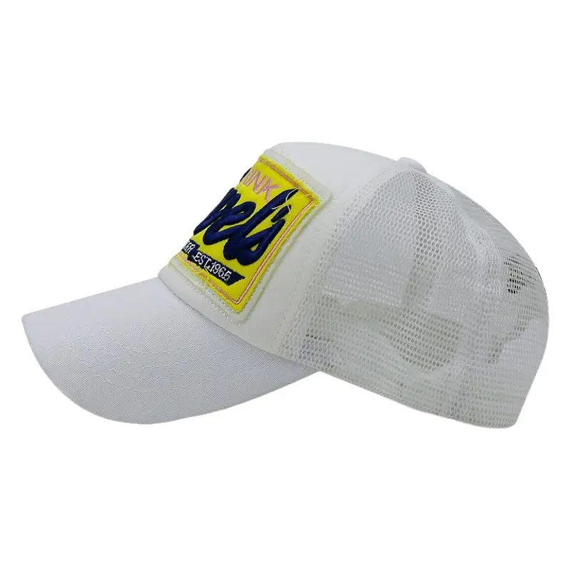 Korean Letter Baseball Cap with Mesh Back & UV Sunscreen