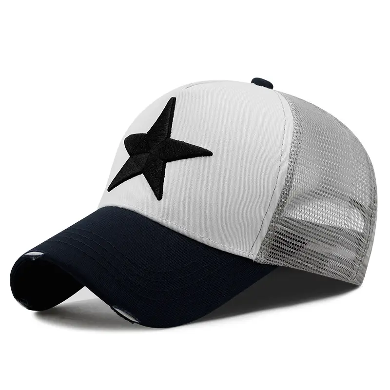 Five-pointed star-dark blue white ash net