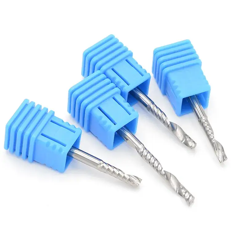 3.175mm Single Edged Spiral Milling Cutter Density Board Acrylic Pvc Engraving Tool Computer Engraving Knife Gh
