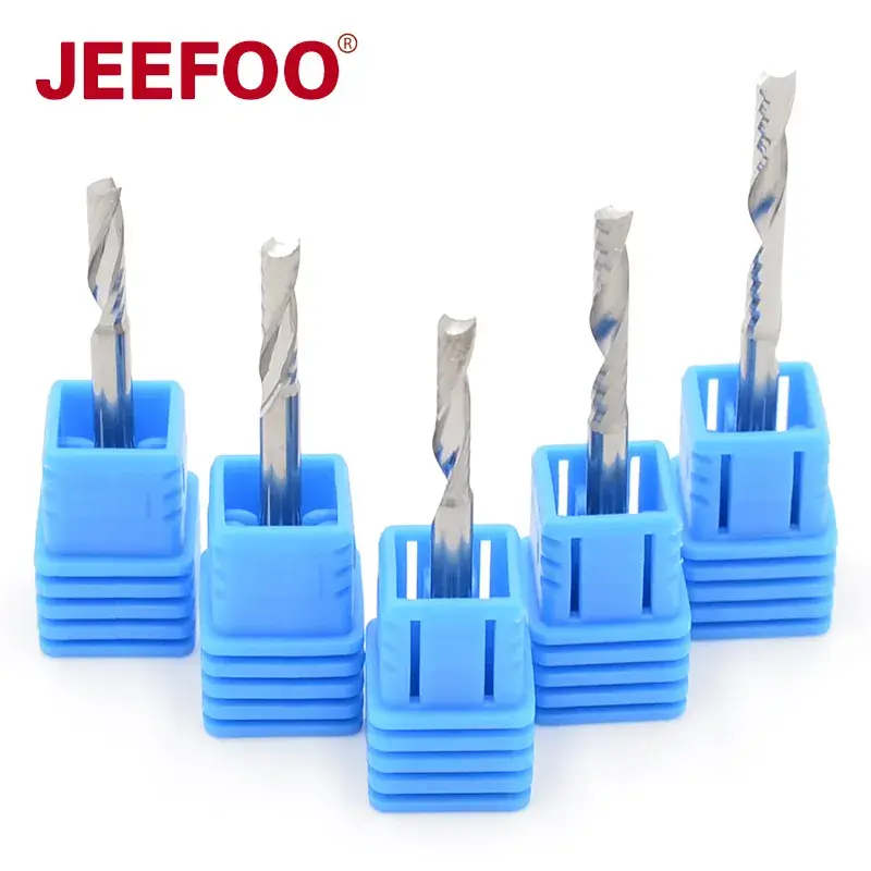 3.175mm Single Edged Spiral Milling Cutter Density Board Acrylic Pvc Engraving Tool Computer Engraving Knife Gh