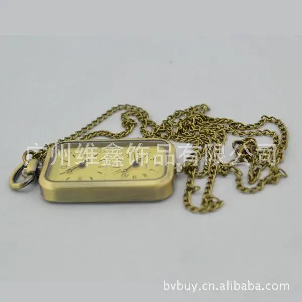 Retro Hanging Chain Watch Gold Plated Dual Movement - Image 5