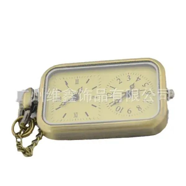 Retro Hanging Chain Watch Gold Plated Dual Movement - Image 6