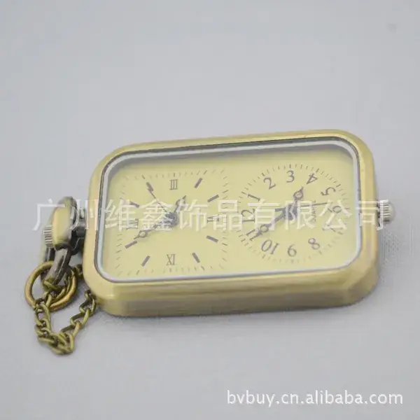 Retro Hanging Chain Watch Gold Plated Dual Movement — feature 12