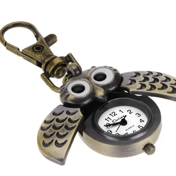 Retro Owl Quartz Pocket Watch Chain Watch