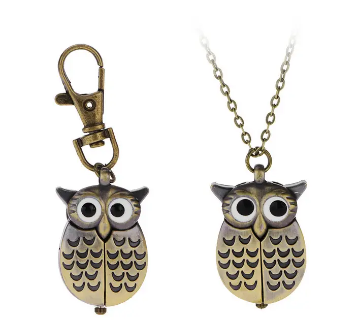 Retro Owl Quartz Pocket Watch Chain Watch — feature 5