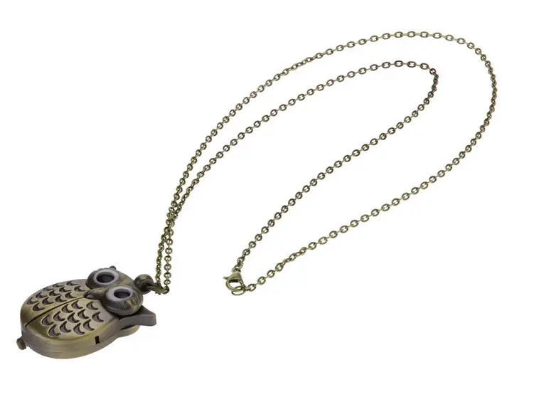 Retro Owl Quartz Pocket Watch Chain Watch — feature 6