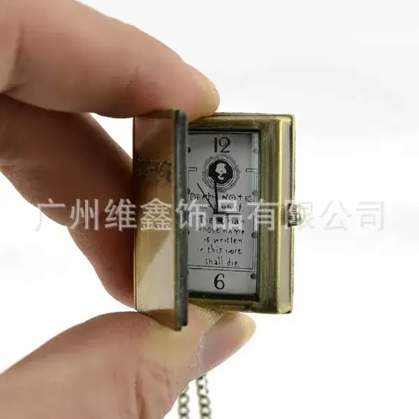 Vintage Bronze Death Diary Watch with Long Chain — feature 18