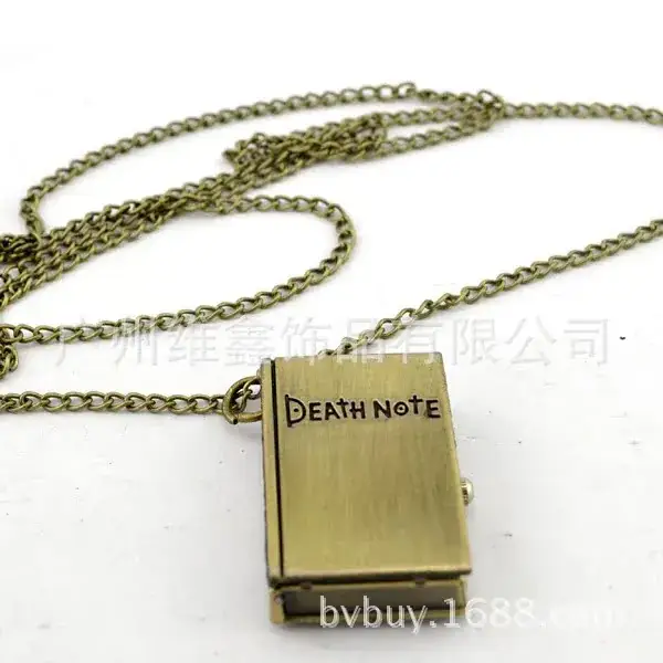 Vintage Bronze Death Diary Watch with Long Chain — feature 19