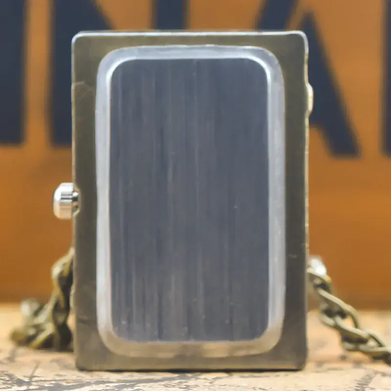 Vintage Bronze Death Diary Watch with Long Chain — feature 23