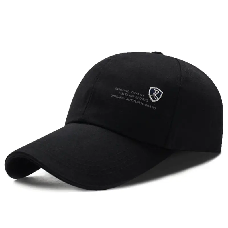 Men's Black Mesh Sun Hat with Extended Brim