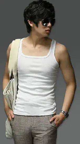 Men's Purple Cotton Square Collar Vest