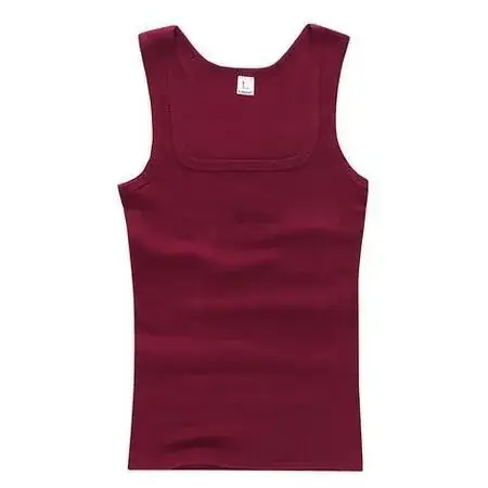 Men's Purple Cotton Square Collar Vest