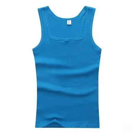 Men's Purple Cotton Square Collar Vest