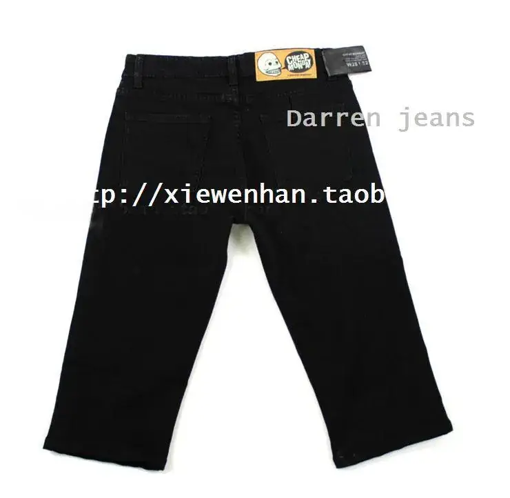 2021 Black Slim Cropped Jeans for Men