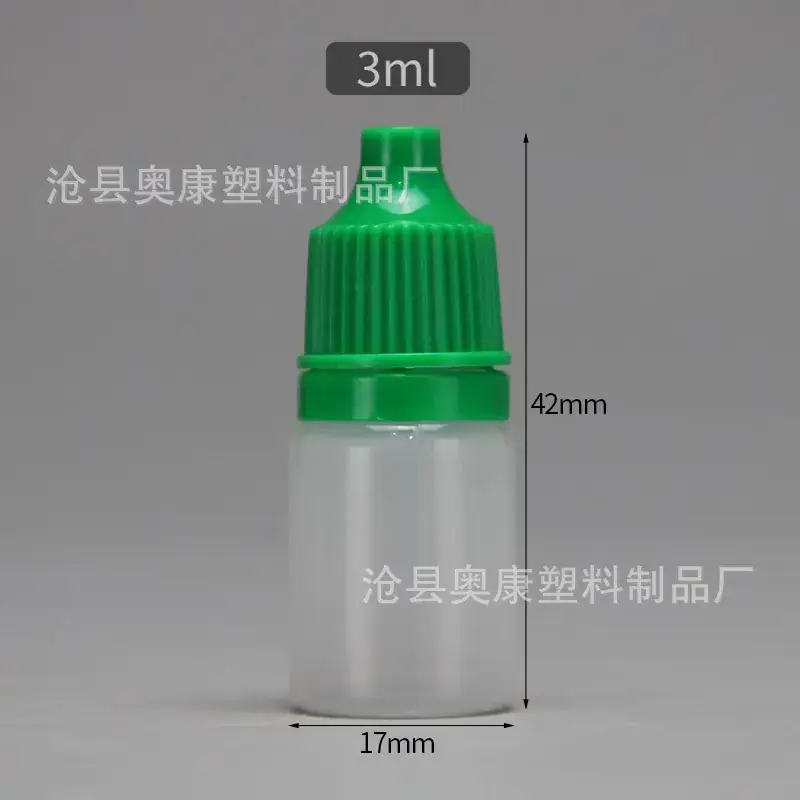 2ml Eye Drops Bottle 3ml Green Squeeze Tip Refill - Image 5