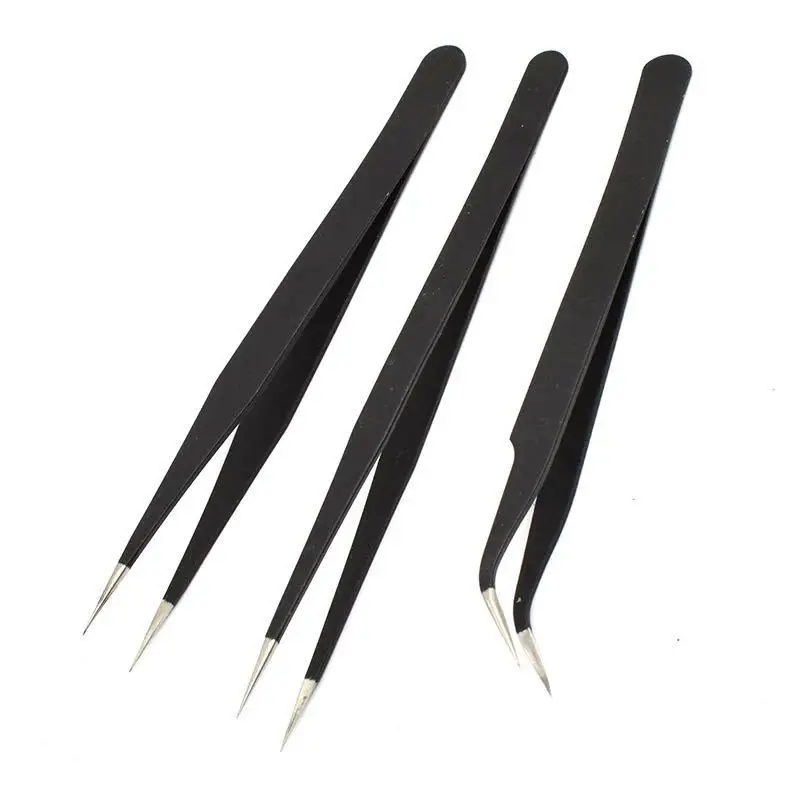 Anti-static curved tweezers stainless steel clip — feature 4