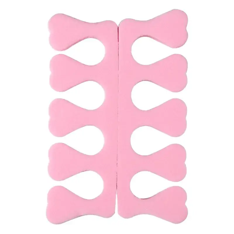 Pink Nail Polish Glue Sponge Toe Separator Cotton Finger Separator Cotton Pair