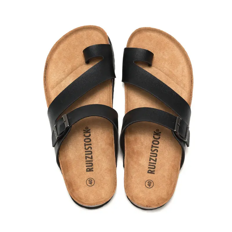 Couple Cork Slippers Men's Summer Flip-Flops Beach Sandals Korean Style Trendy Sandals Casual Flip-Flops