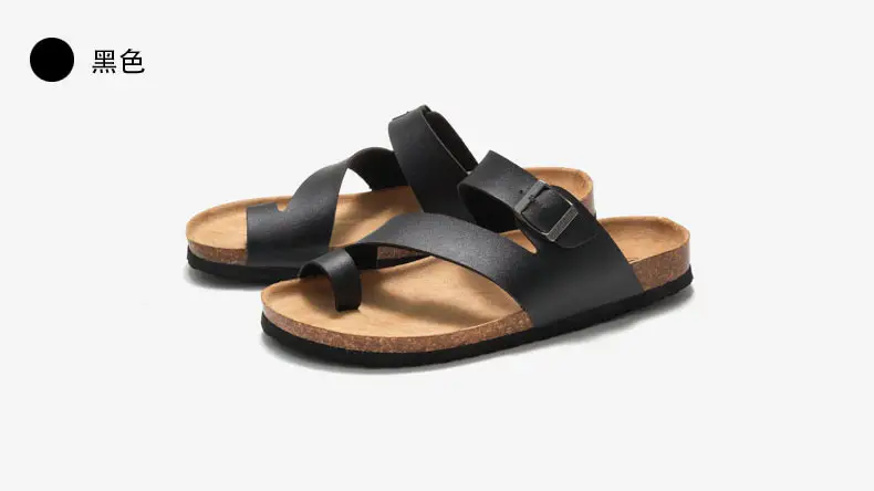Couple Cork Slippers Men's Summer Flip-Flops Beach Sandals Korean Style Trendy Sandals Casual Flip-Flops — feature 10