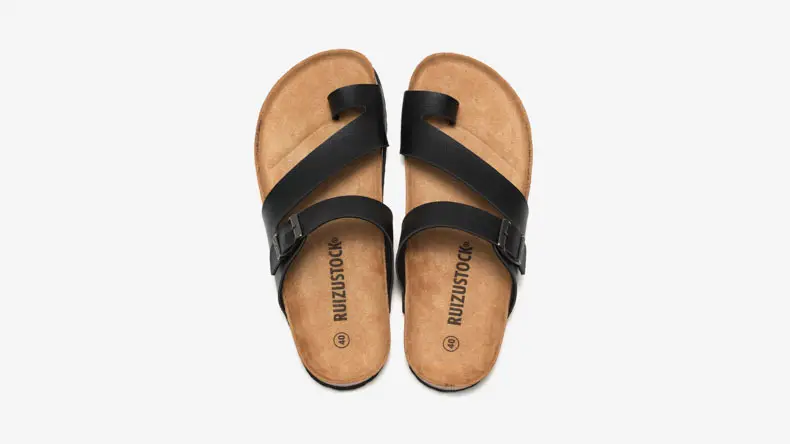 Couple Cork Slippers Men's Summer Flip-Flops Beach Sandals Korean Style Trendy Sandals Casual Flip-Flops — feature 11