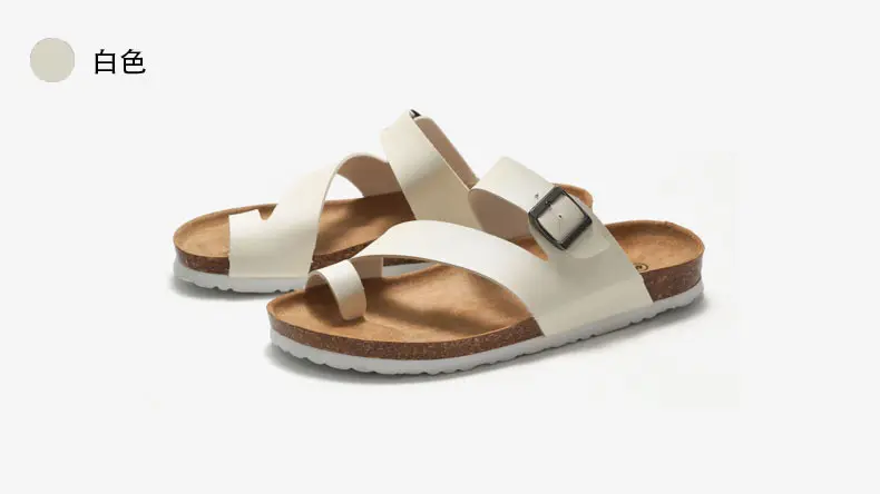 Couple Cork Slippers Men's Summer Flip-Flops Beach Sandals Korean Style Trendy Sandals Casual Flip-Flops — feature 13