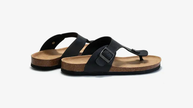 Men Cork Slippers Black Casual Summer Sandals — feature 22