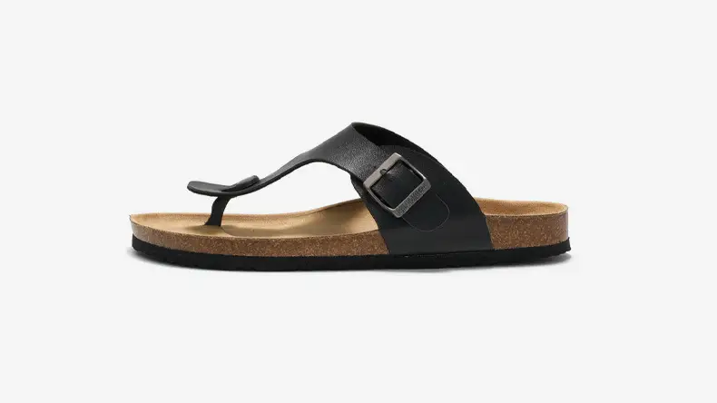 Men Cork Slippers Black Casual Summer Sandals — feature 24