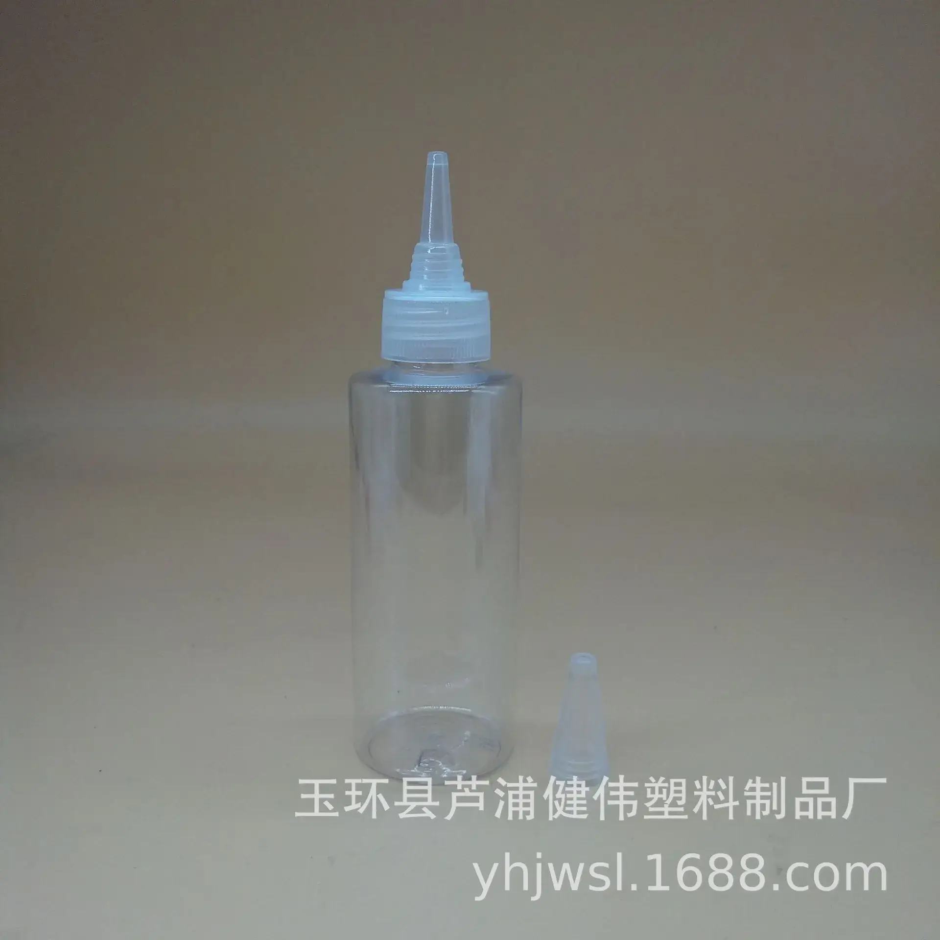 120ML Transparent Hair Bottle with Pointed Cap - Image 4