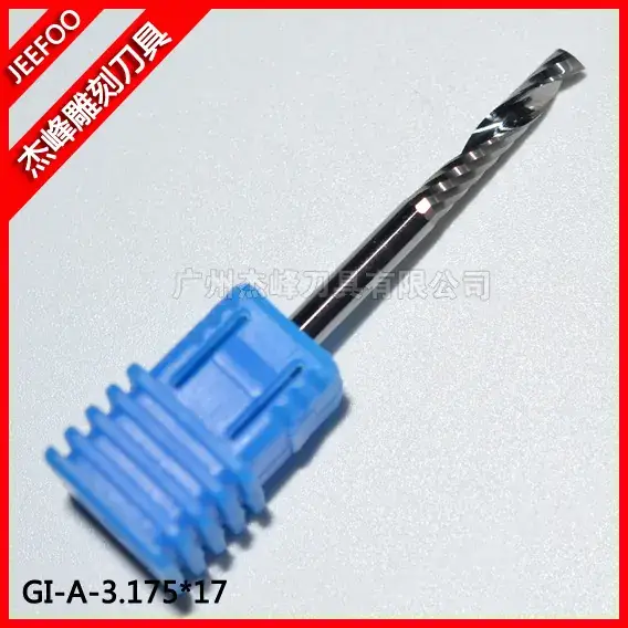 Spiral Milling Cutter Pcv Acrylic Blue 3.175mm