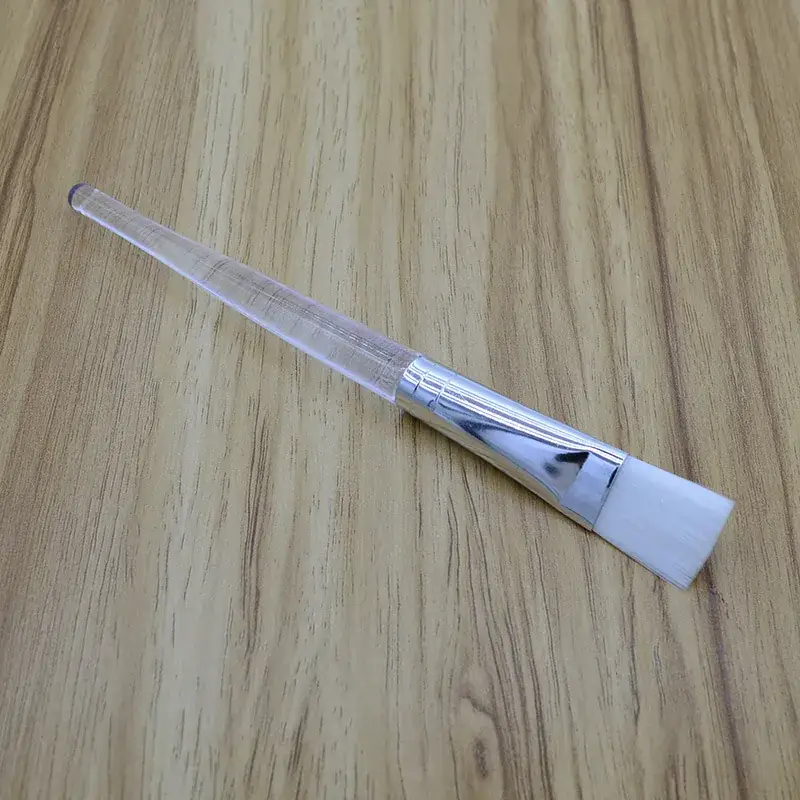 Wooden Mask Brush with Purple Blending Head