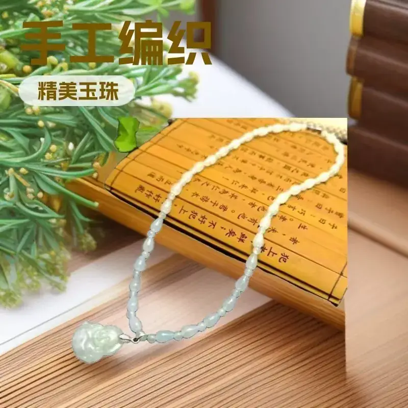 Wholesale A-Grade Jade Bead Maitreya Pendant Necklace for Women