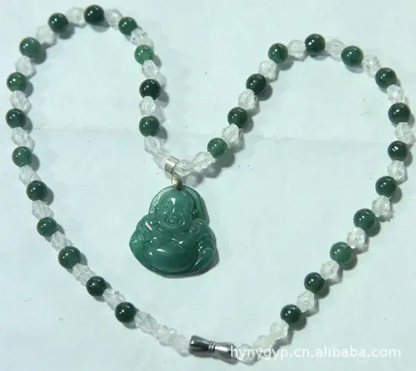 Wholesale A-Grade Jade Bead Maitreya Pendant Necklace for Women - Image 4
