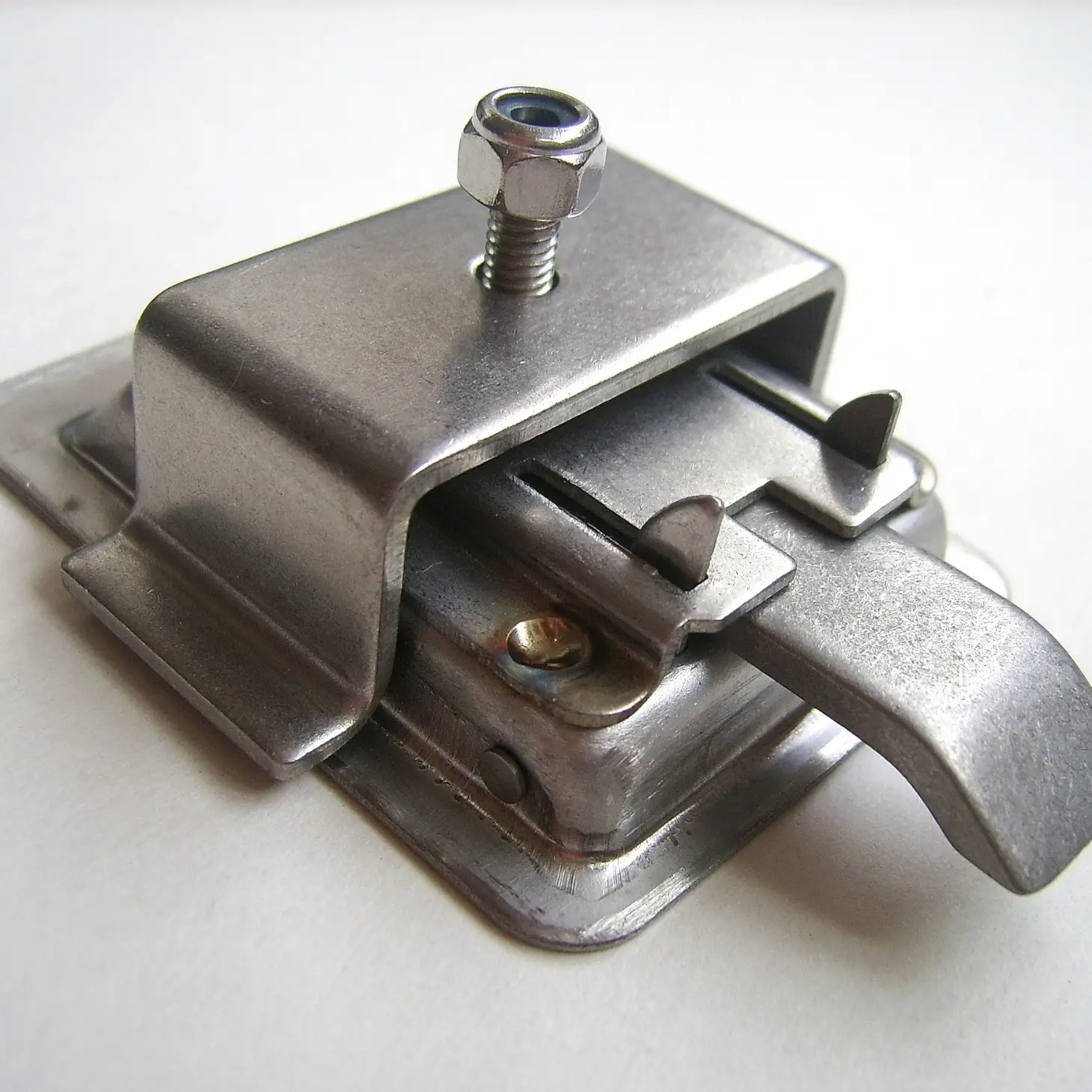 Flat Stainless Steel Handle Lock Small Square Lock Pull-Type Flat Lock with Stainless Steel Panel - Image 5
