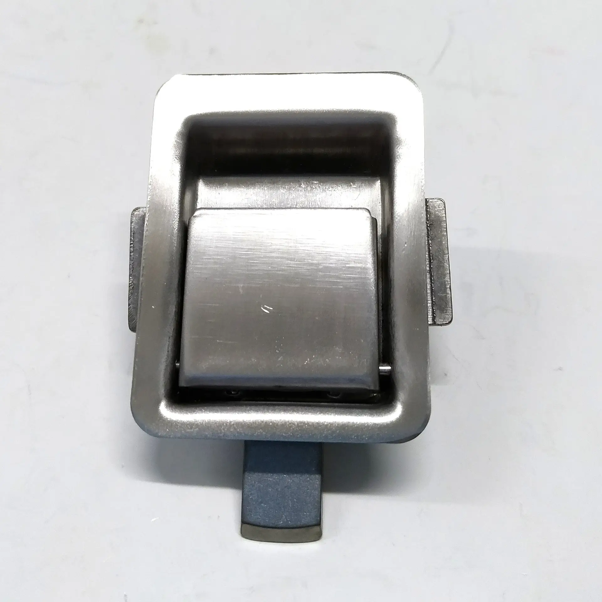 Flat Stainless Steel Handle Lock Small Square Lock Pull-Type Flat Lock with Stainless Steel Panel
