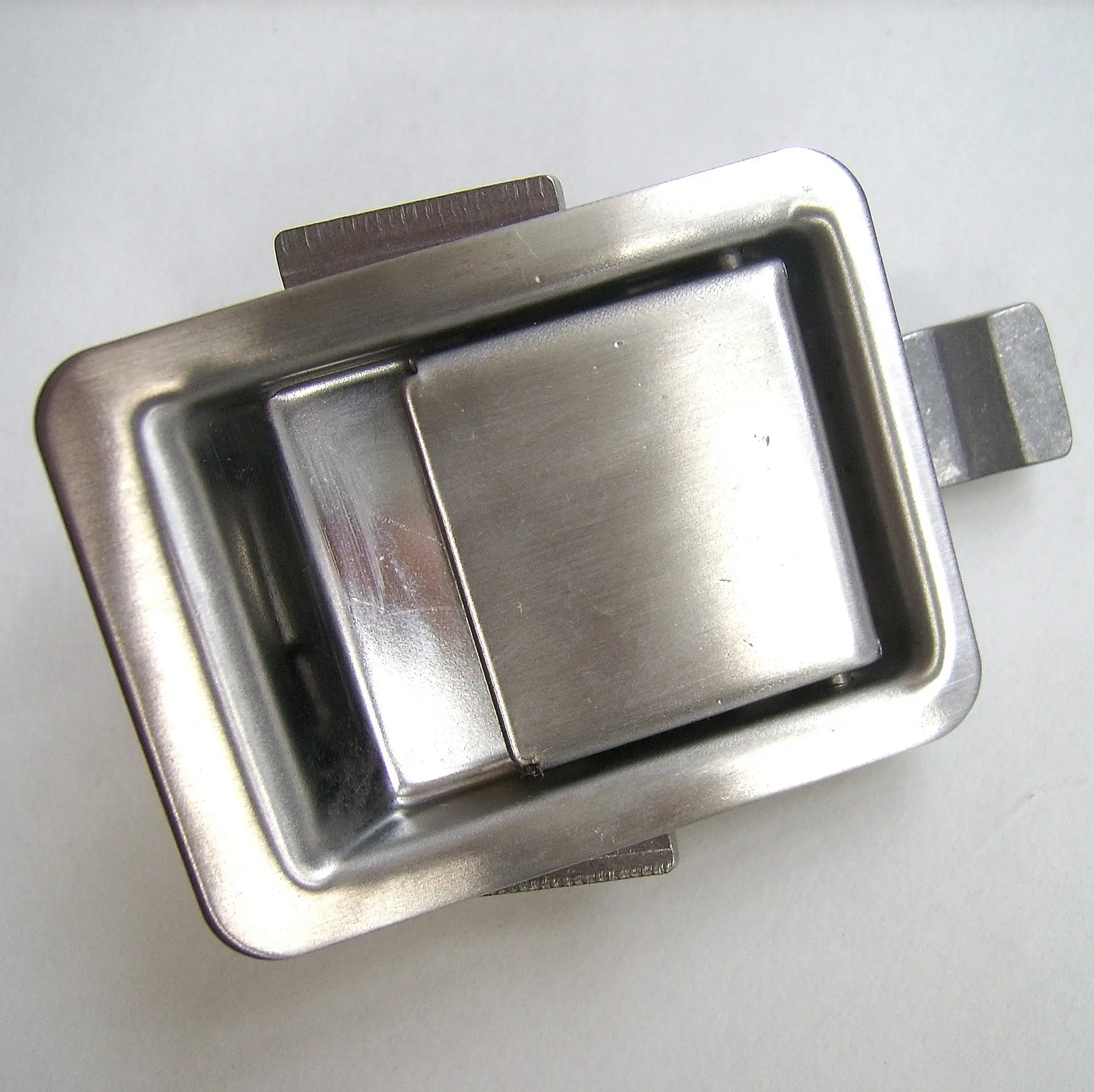Flat Stainless Steel Handle Lock Small Square Lock Pull-Type Flat Lock with Stainless Steel Panel - Image 2