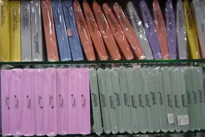Cross-Border Nail Art Tools Fine Polish Sponge File Orange Pink - Image 3