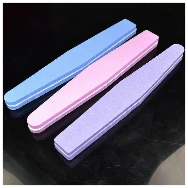 Cross-Border Nail Art Tools Fine Polish Sponge File Orange Pink - Image 5