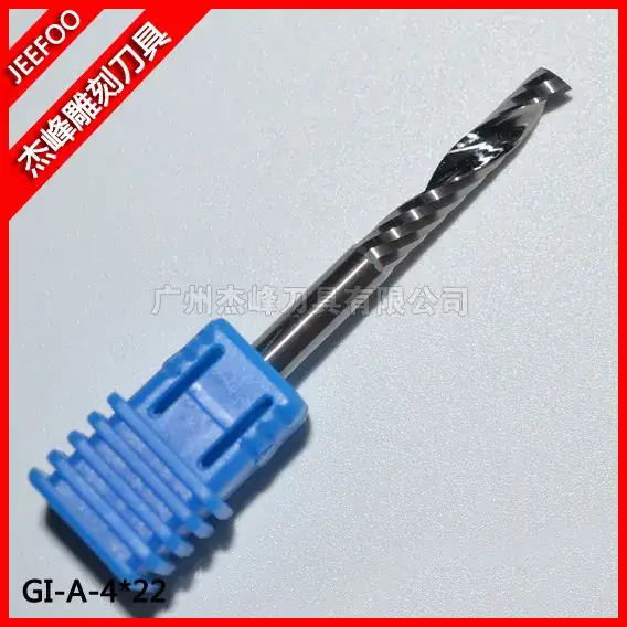 Single Edged Milling Cutter 4x22 Pcv Acrylic Blue