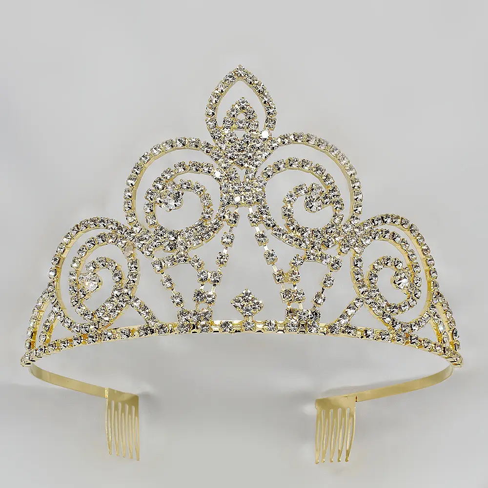 Korean Bridal Crown Silver Headdress for Wedding & Party