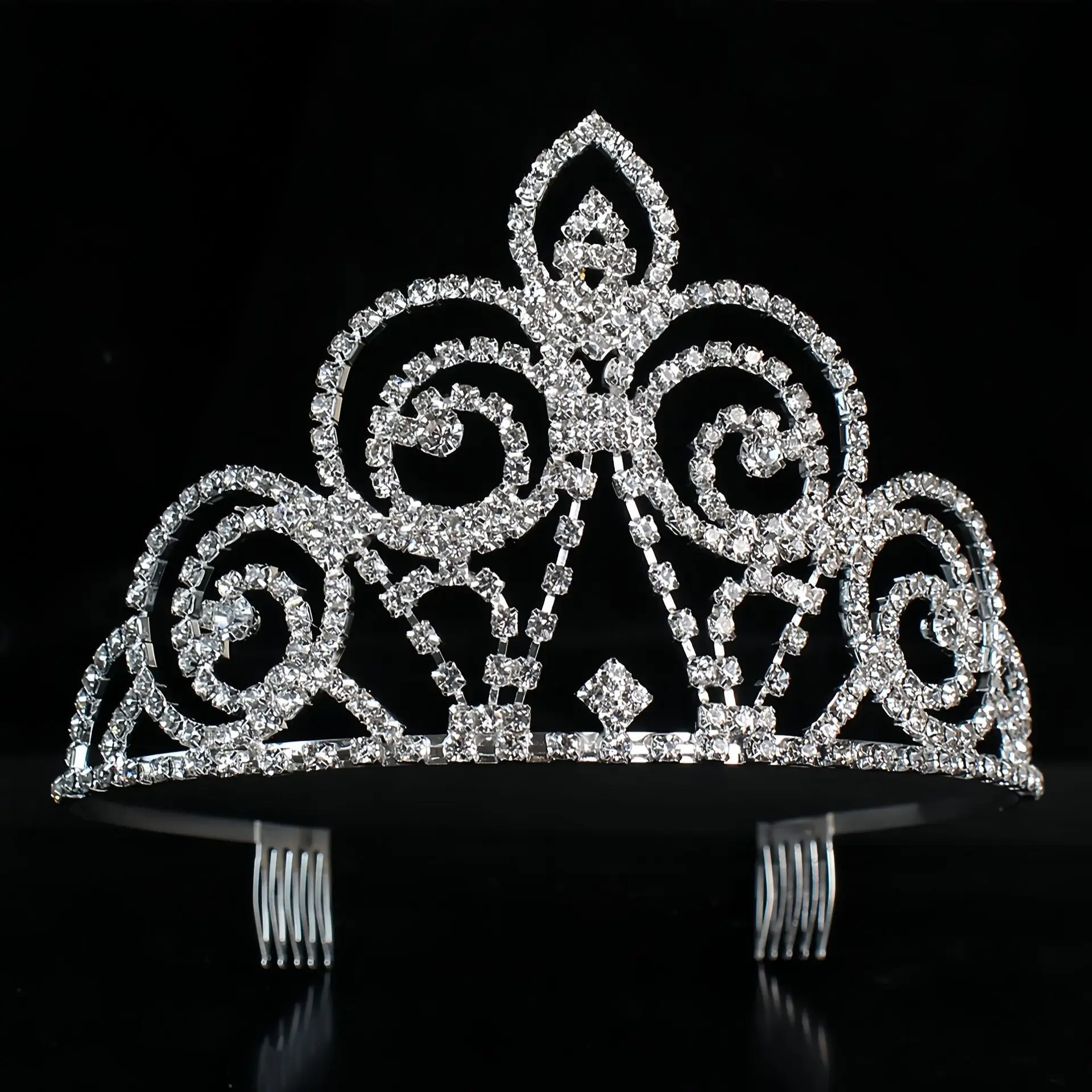 Korean Bridal Crown Silver Headdress for Wedding & Party — feature 2