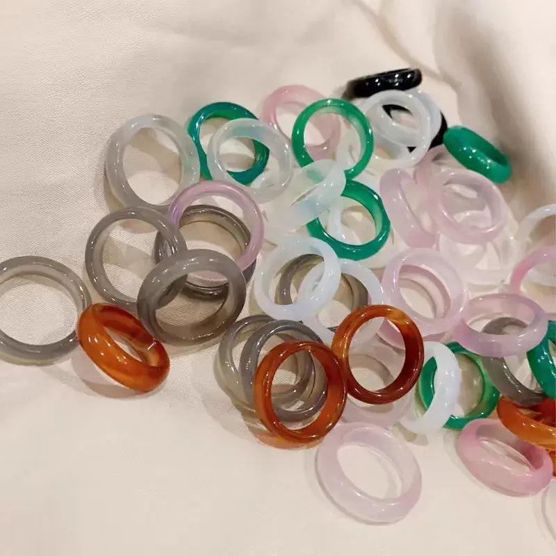 Natural Agate Rings for Couples Fashion Retro Accessories - Image 4