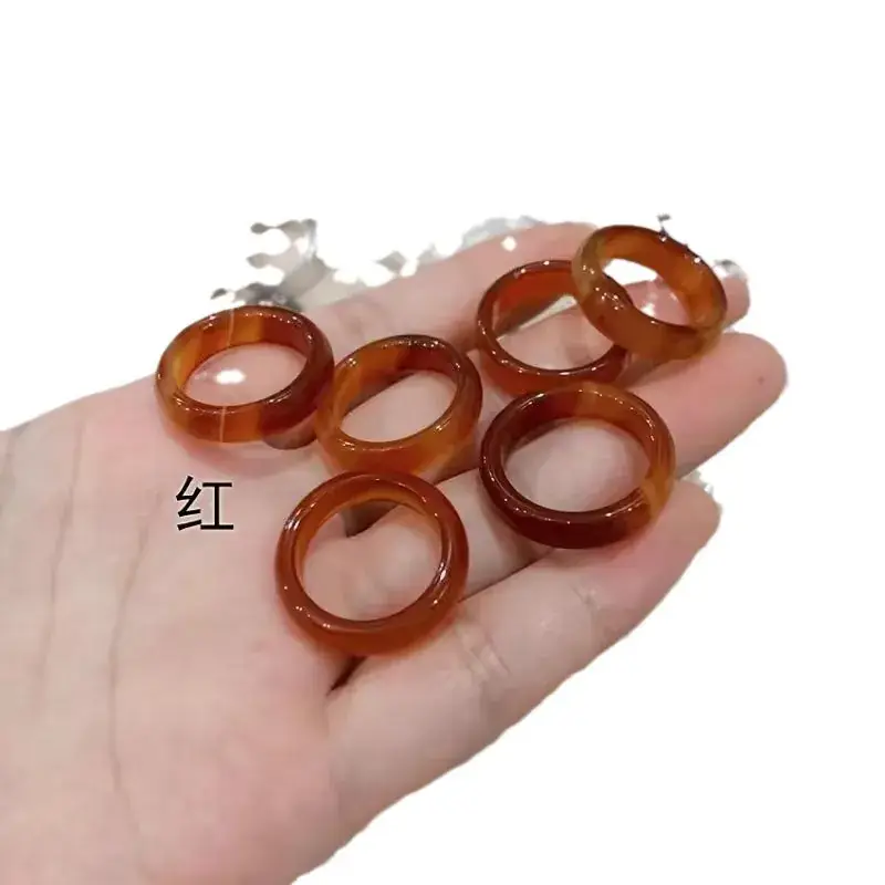 Natural Agate Rings for Couples Fashion Retro Accessories - Image 5