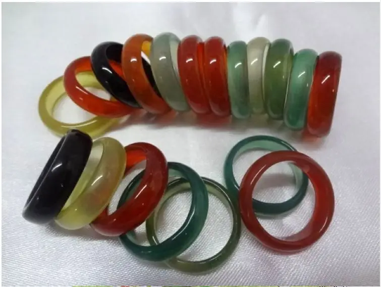 Natural Agate Rings for Couples Fashion Retro Accessories — feature 6