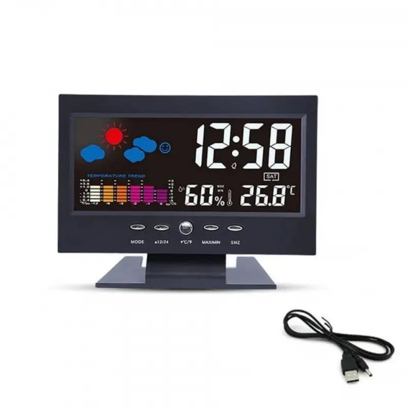 8082t LED Weather Clock with Temperature & Humidity Display - Image 8