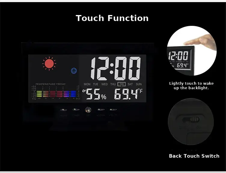 8082t LED Weather Clock with Temperature & Humidity Display — feature 24