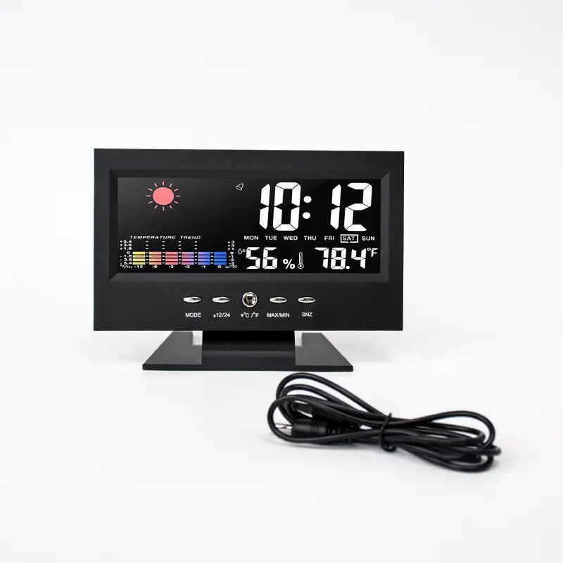 8082t LED Weather Clock with Temperature & Humidity Display - Image 2