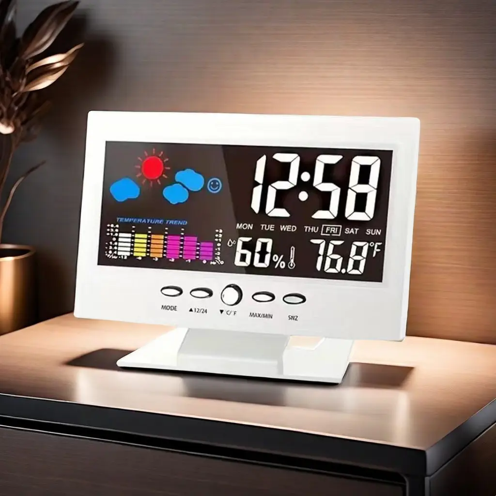 8082t LED Weather Clock with Temperature & Humidity Display - Image 3