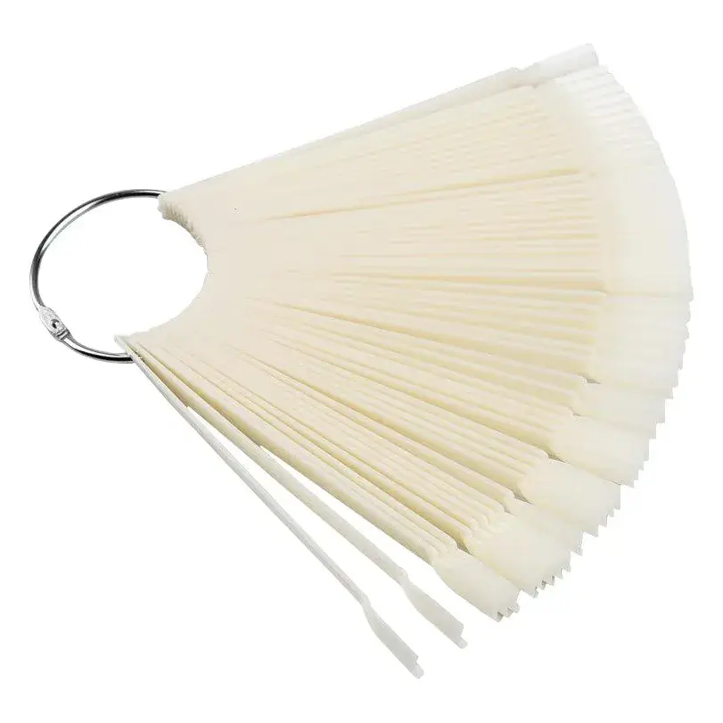 Nail Art Tools Display Swatch 50 Fan Shape White